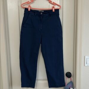 Cobalt blue Straight-Leg Cotton Blend Pants